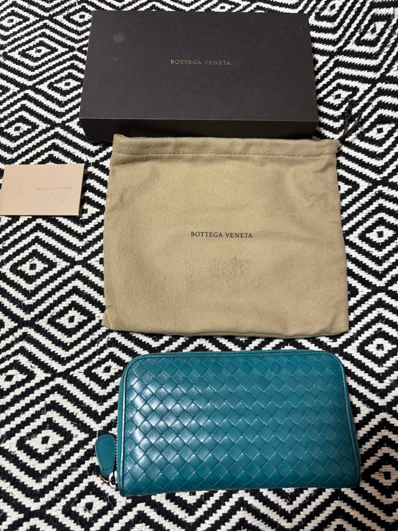 正規品BOTTEGA VENETA ラウンドファスナー 長財布イントレチャート