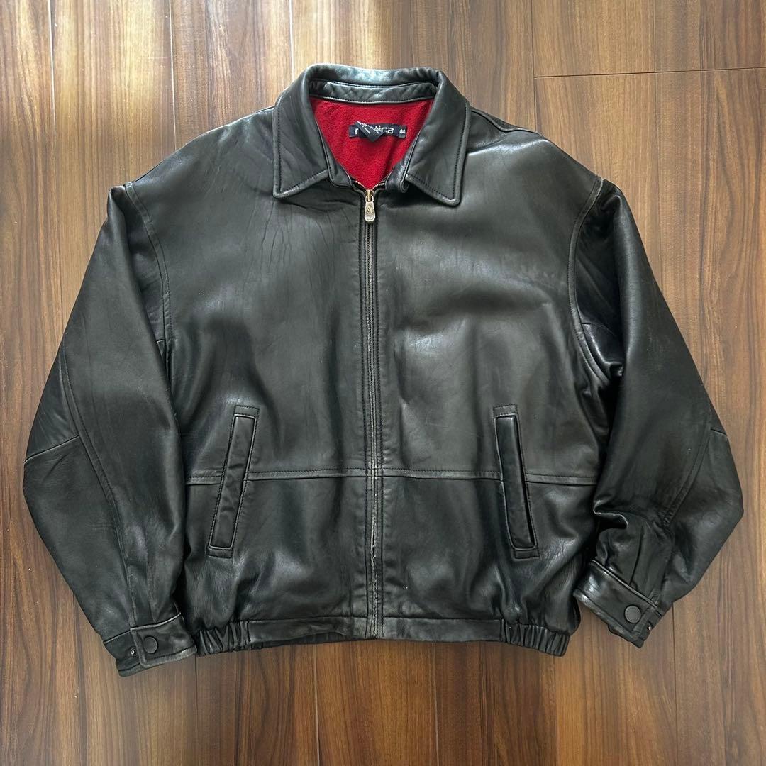 90s Nautica レザージャケット ラムレザー 短丈 44