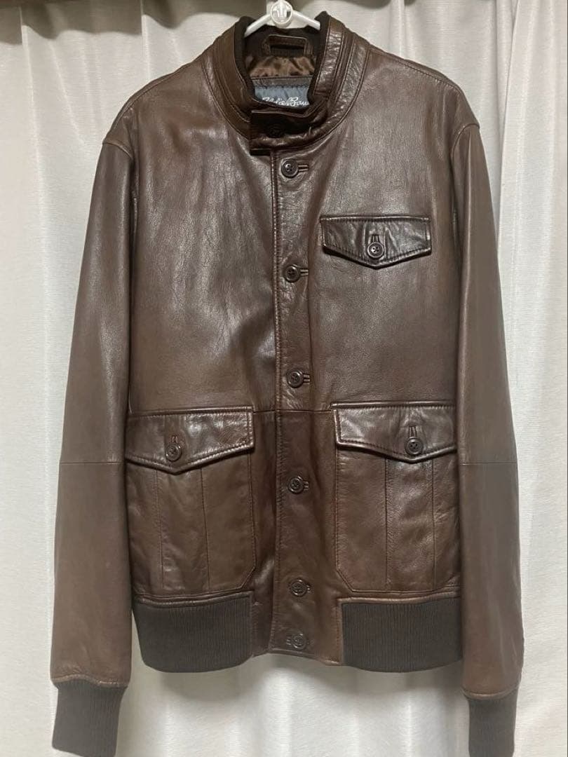 Eddie Bauer エディーバウアーラムレザー ジャケット茶
