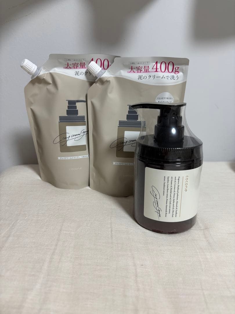 コトネ 泥クリームシャンプー 400g本体＋詰め替え2個
