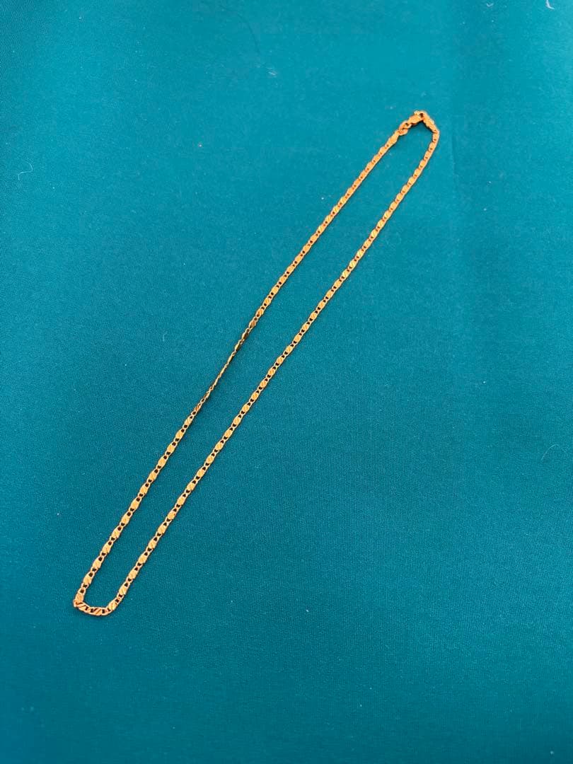遺品整理 18k刻印ありゴールドネックレス50センチ