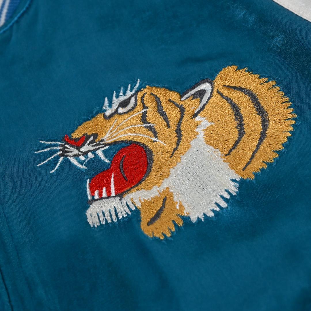 AVIREX アヴィレックス スカジャン ブルー 虎 龍 リバーシブル XL