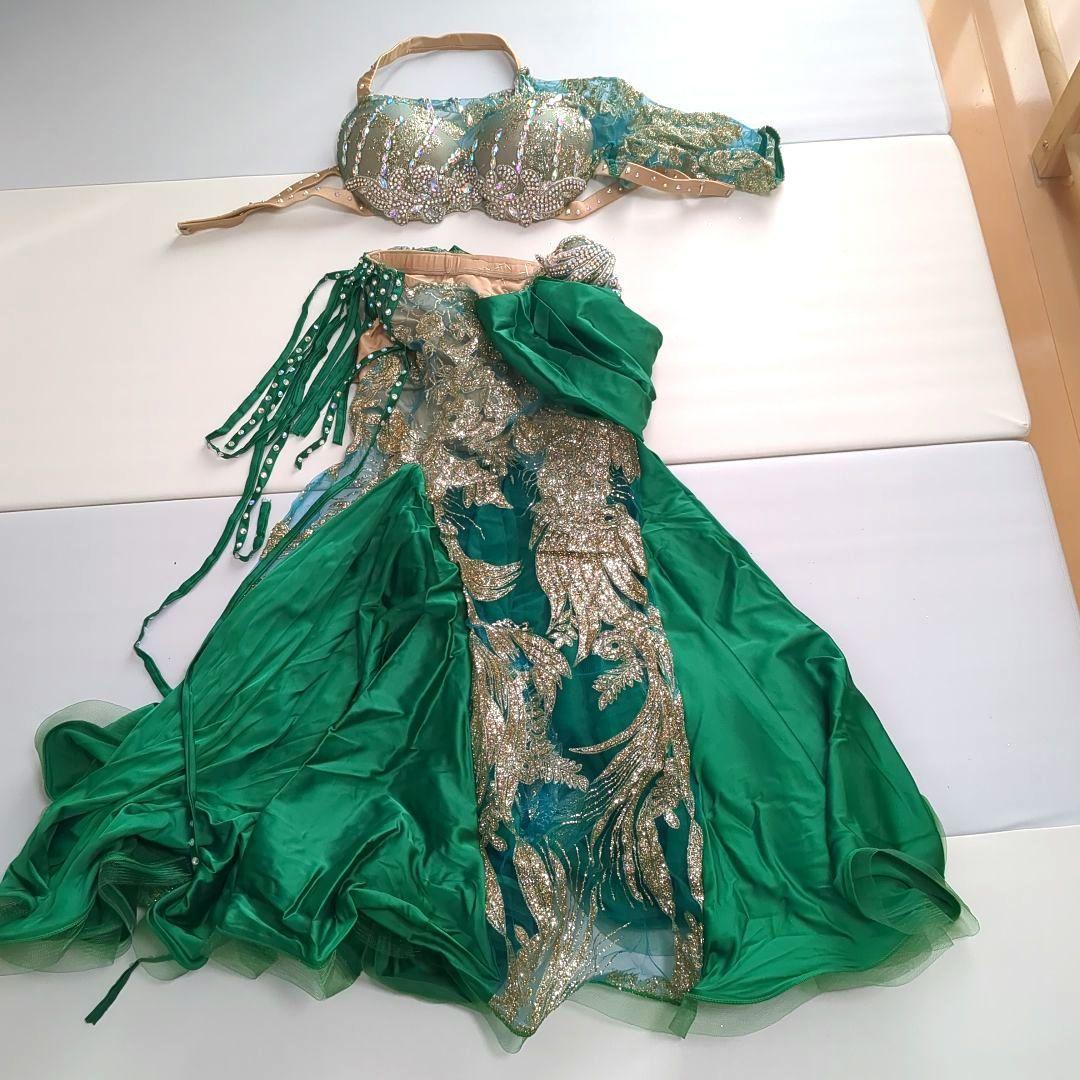 ベリーダンス セットアップ 緑