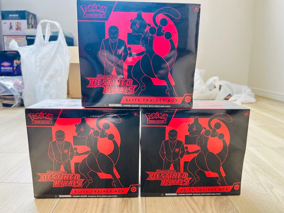 ポケモンカードゲーム Destined Rivals ETB 一箱 Destined Rivals Pokemon Center Exclusive ETB Elite Trainer Box PKC