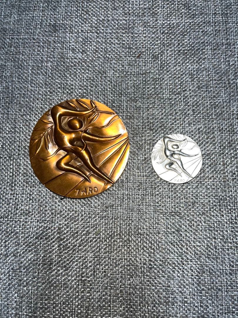 1972年ミュンヘンオリンピック 岡本太郎公式参加メダル　 銅、銀メダルセット