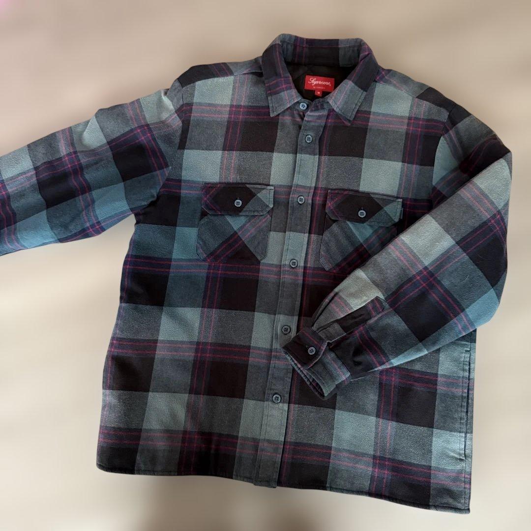 Supreme Quilted Flannel Shirt ネルシャツ - メルカリ