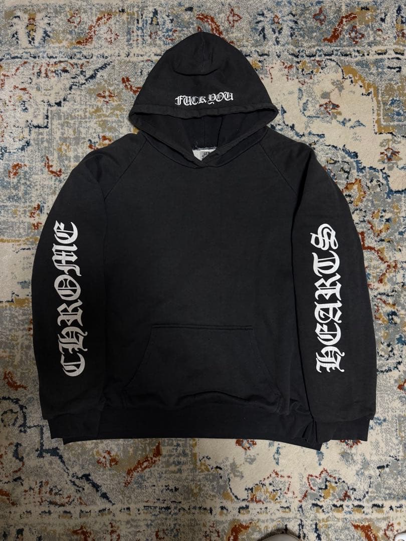 OLD Chrome Hearts Black 裏サーマル　パーカー　XL