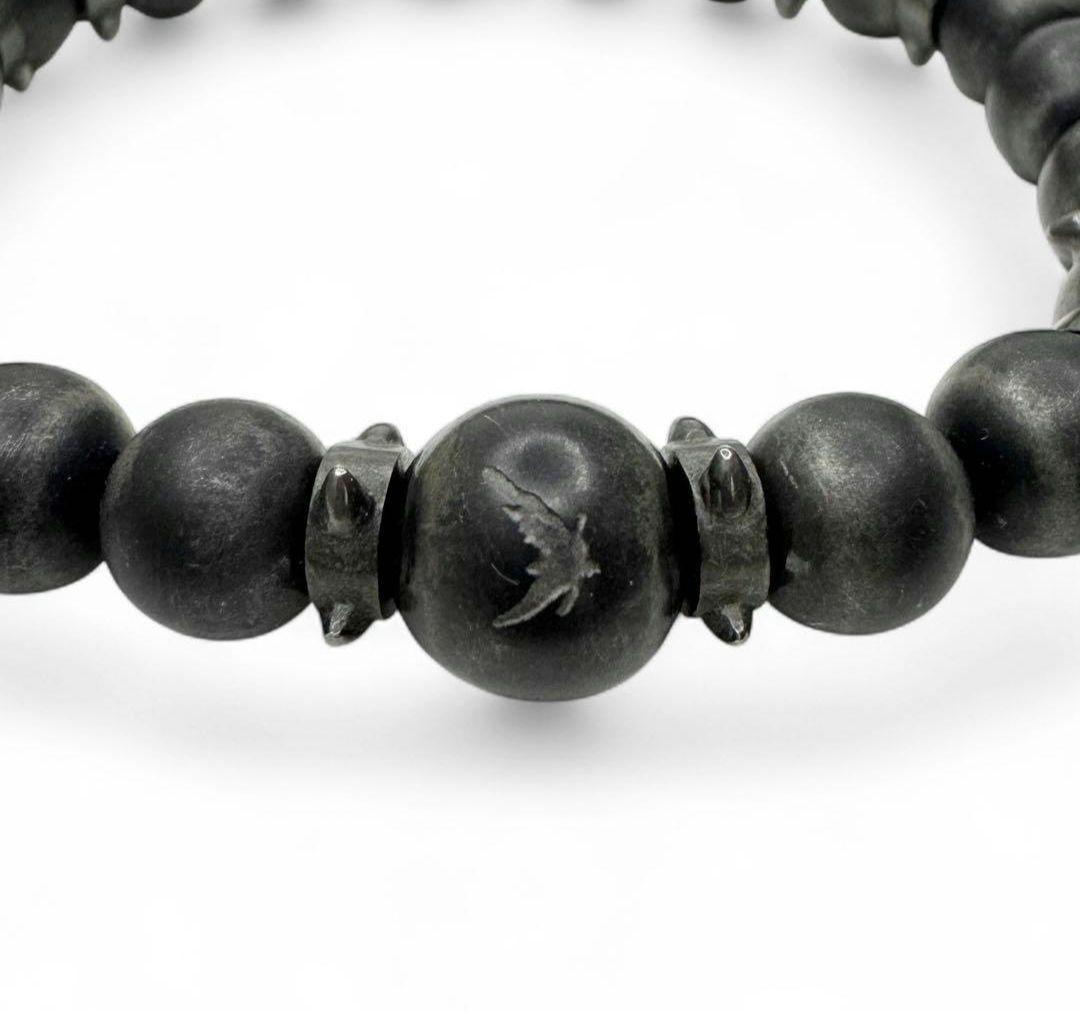 美品 kiryuyrik 24AW シルバー & ストーン ビーズ ブレスレット