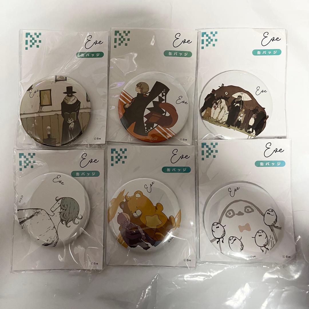 eve イヴ 缶バッジ 6種セット コンプリート 歌い手 歌手 - メルカリ