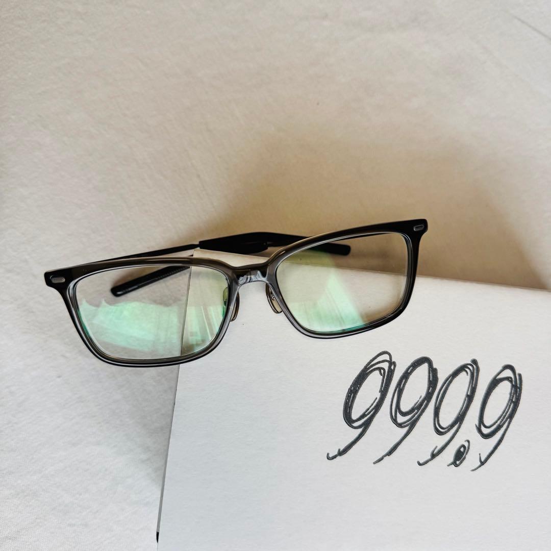 【999.9】M-85 チャコールグレー系 眼鏡フレーム