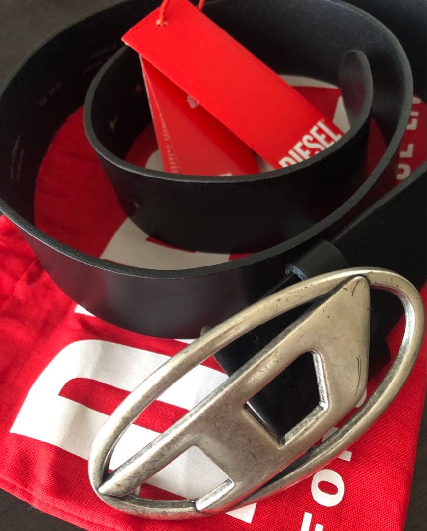 正規品　DIESEL レザーベルト　ブラック