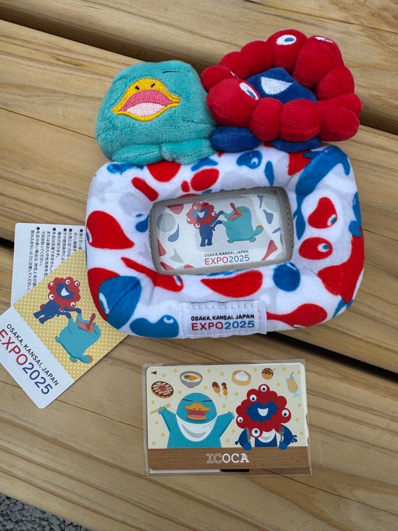 【大阪万博会場】ミャクミャク×イコちゃんカードスタンド＆記念ICOCAセット