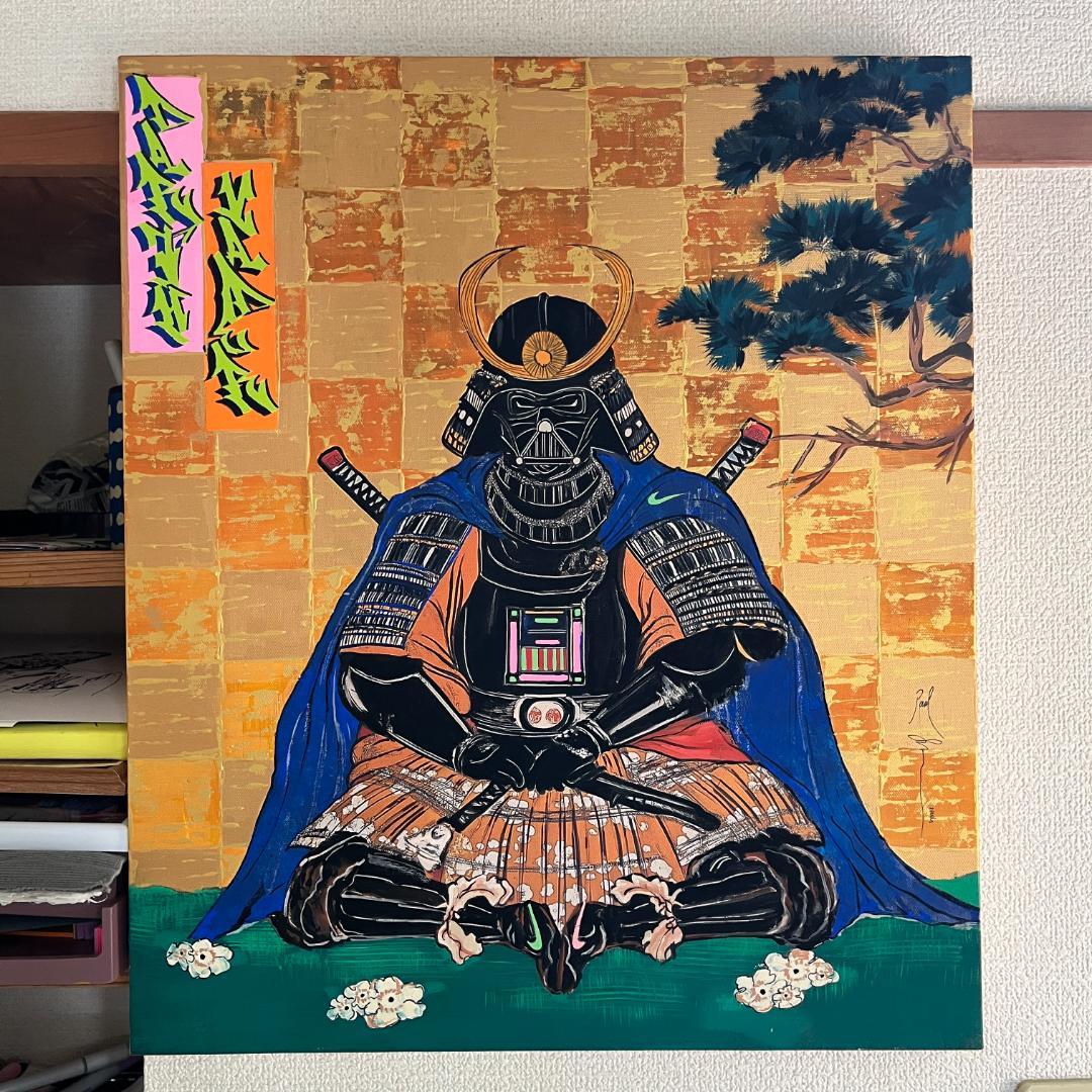 ダース・ベイダー将軍ストリートアートキャンバス ダース・ベイダー キャンバスプリント、スター・ウォーズ ウォール