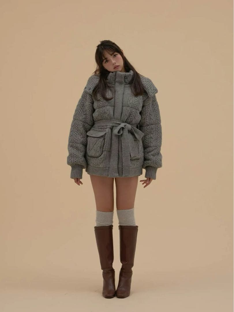 Mary quilting knit shape jacket ANDMARY - メルカリ