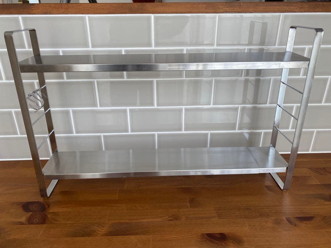 ステンレス製二段式調味料ラック　新潟県燕三条産