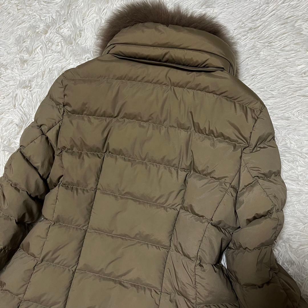 美品 アンタイトル ダウンコート 2way フォックスファー カーキ