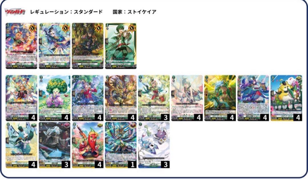 ヴァンガード ストイケイア　リアノーン　デッキ