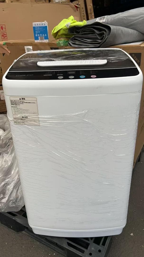 未使用中古 全自動洗濯機 4.5kg 縦型洗濯機 乾燥機能 小型 ホワイト