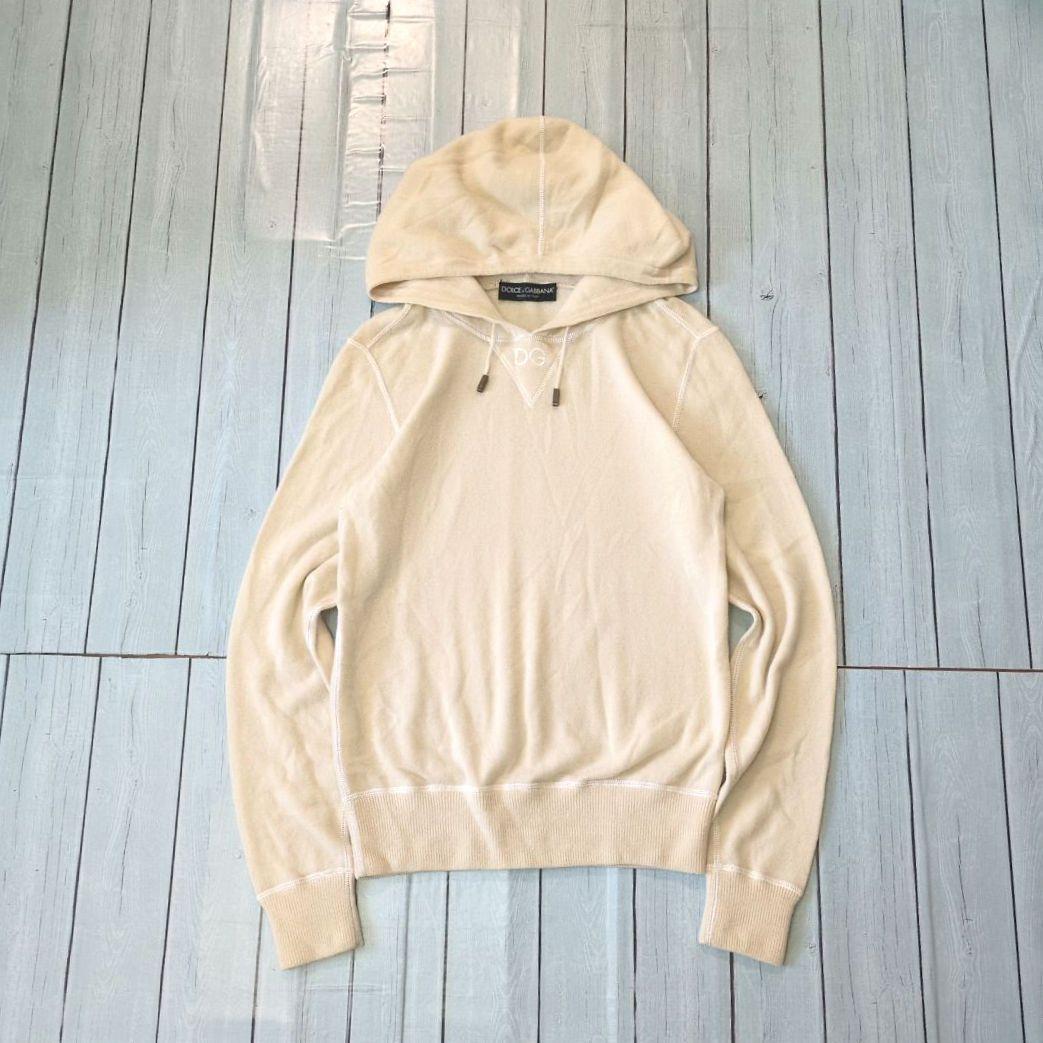 Dolce&Gabbana ニットパーカー 短丈 アイボリー 44 レディース
