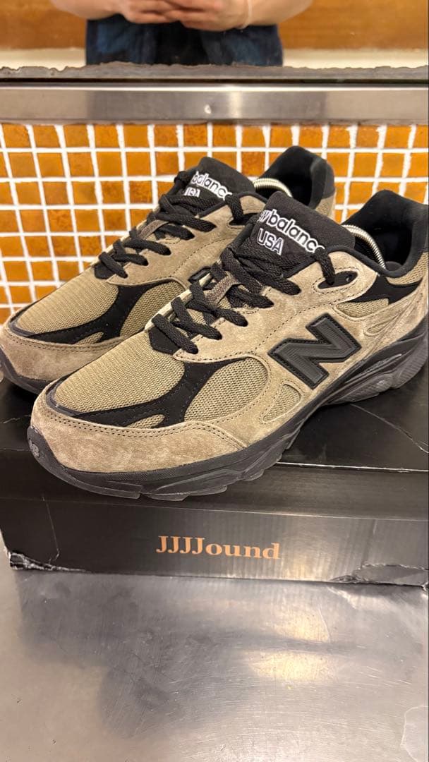 靴 new balancex jjjjound 990 JJ3