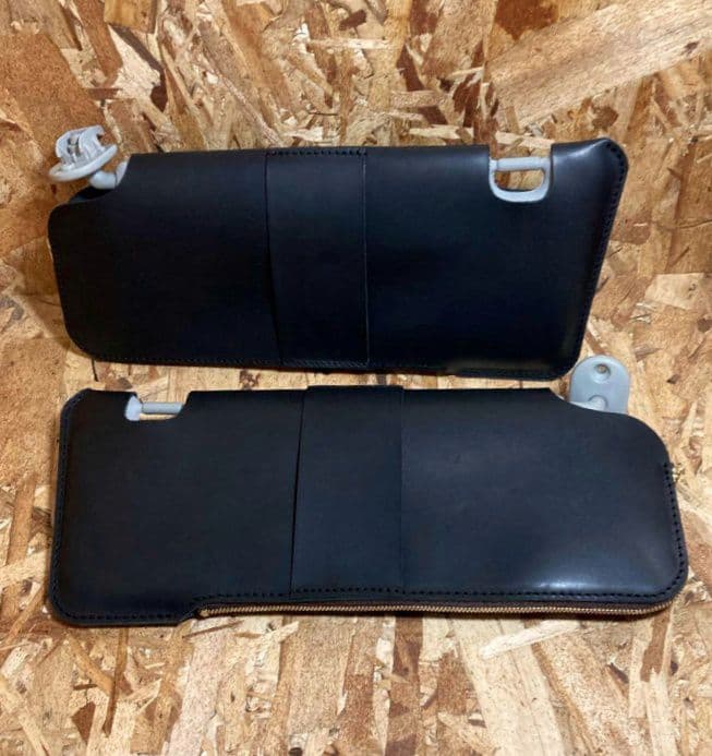 uttu・エブリイ用サンバイザーカバー ・ブラック、ステッチ黒