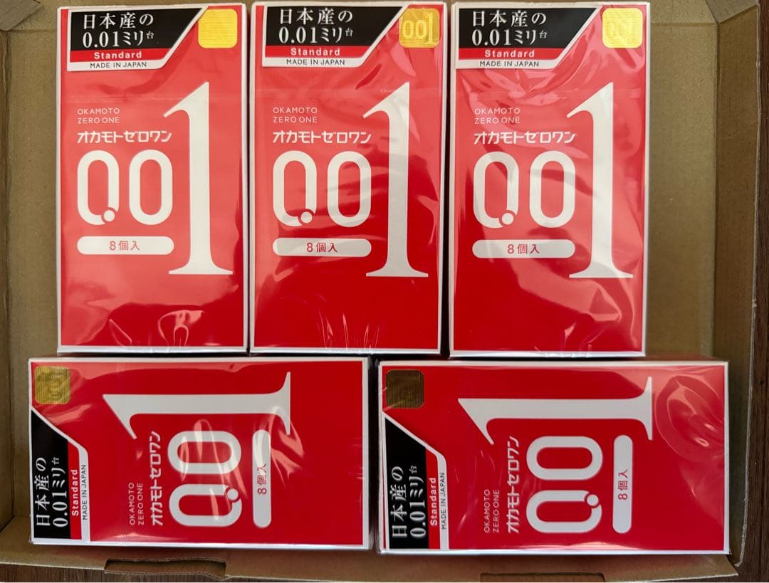 【5箱】オカモトゼロワン ☆8個入 0.01 Lサイズ