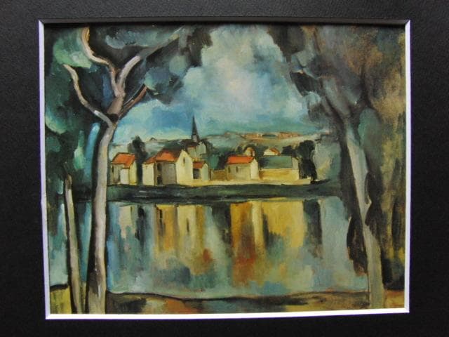 モーリス・ド・ヴラマンク、湖畔の村、希少な画集より、新品高級額装付