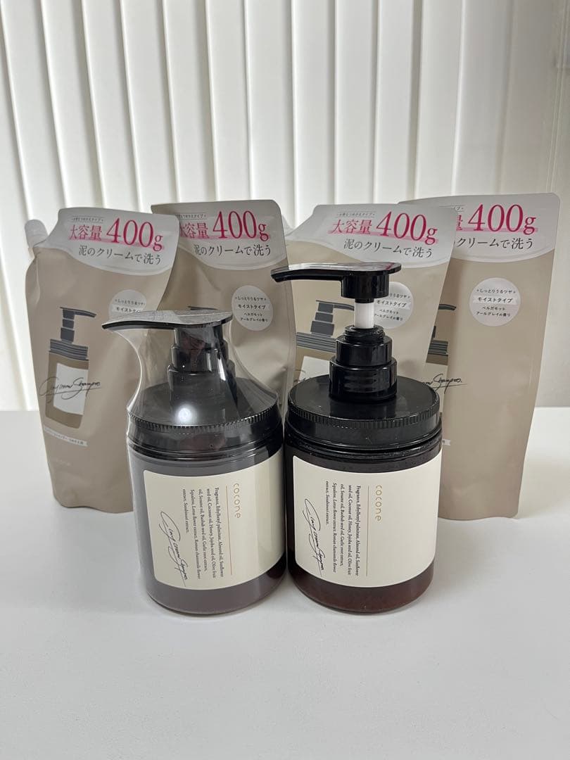 cocone クリームシャンプー 400g ポンプ式、詰め替え用