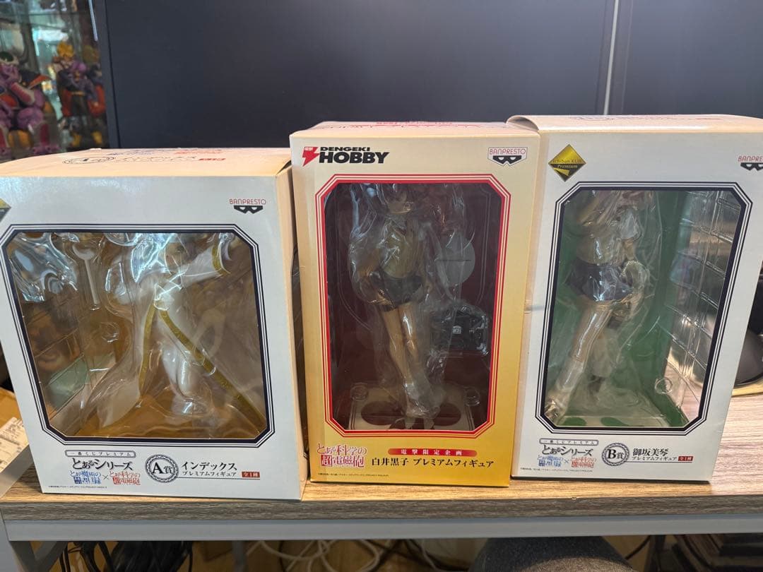 とあるシリーズ　電撃白井黒子、一番くじ、御坂美琴、インデックス　3体セット