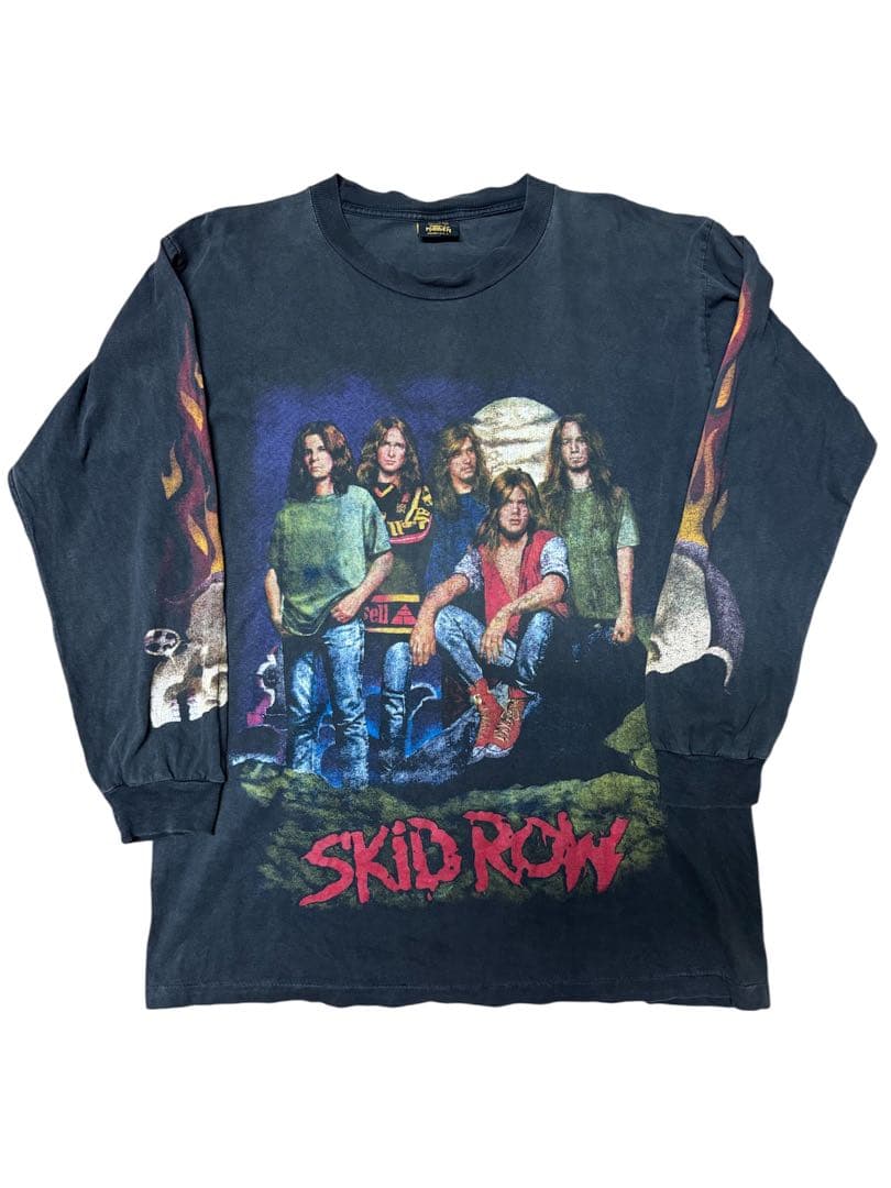 SKID ROW（スキッド・ロウ）ロングスリーブ Tシャツ 黒