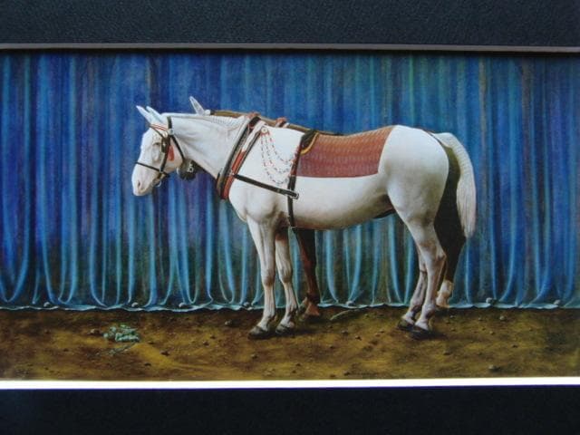 川口起美雄「二隻の舟」、希少画集より、状態良好、新品高級額装付