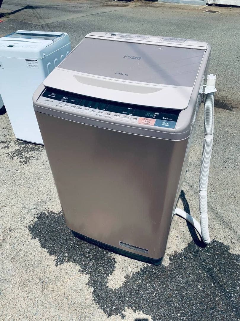 ①✅日立電気洗濯機✅送料設置無料 ✅BW-V100A✅ 日立（HITACHI） 中古 10kg 全自動洗濯機 ビートウォッシュ BW-V100A