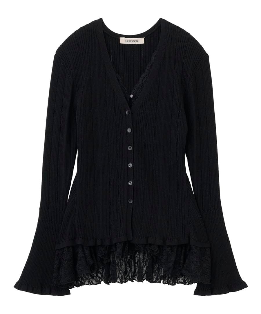 【新品】ココディール　レースドッキングニット