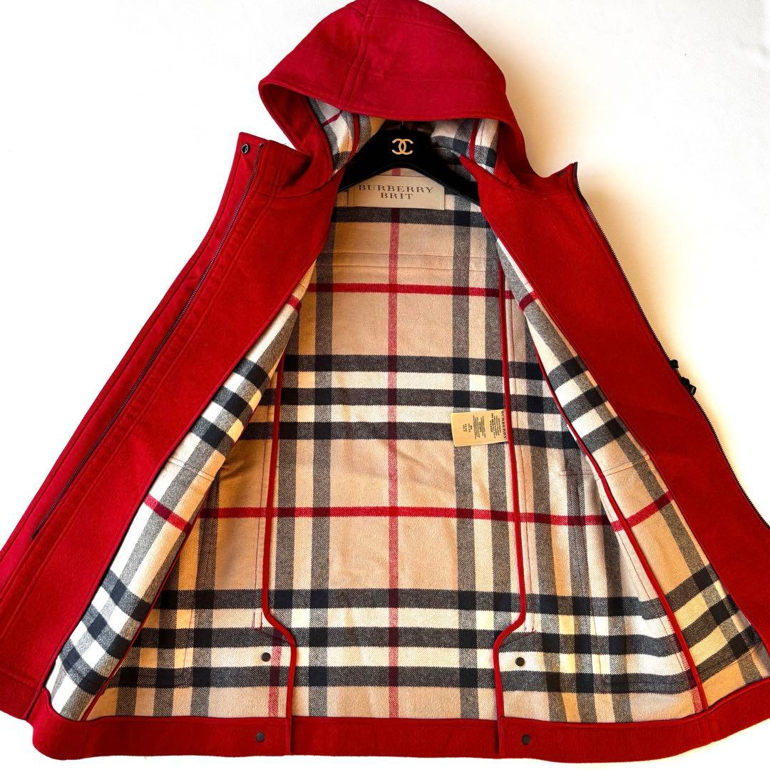 訳あり】希少サイズ✨BURBERRY BRIT ダッフルコート レッド - メルカリ