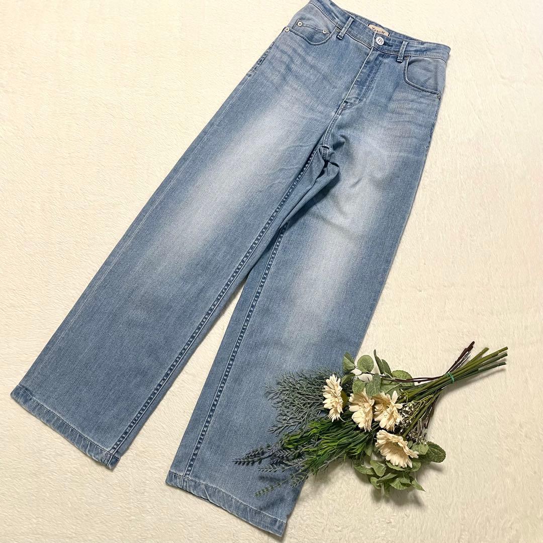 美品《YANUK ヤヌーク Lilith》 23 ハイウェスト ワイドストレート