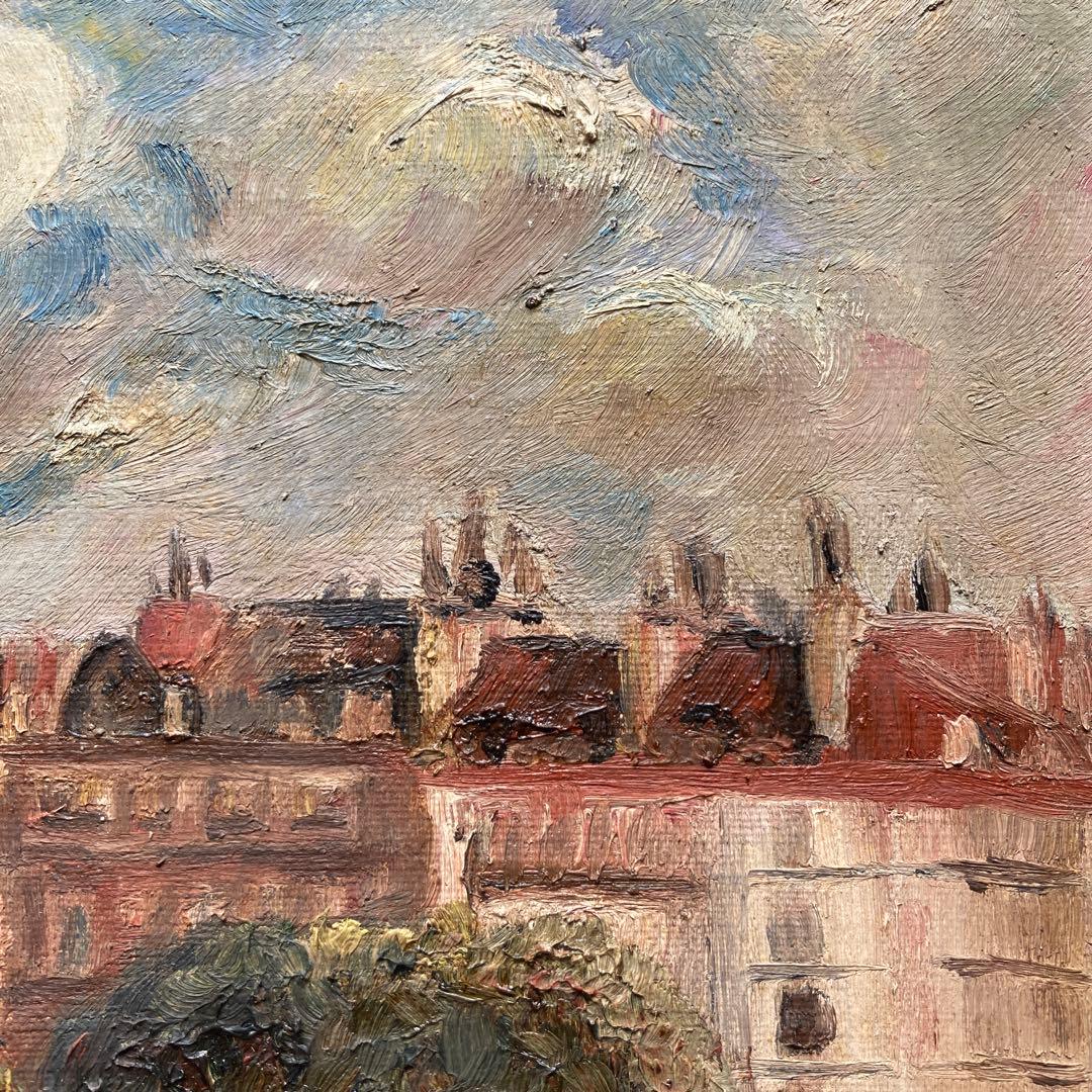 ルノアール模写生田実Place de laTrinite額44×53絵24×43