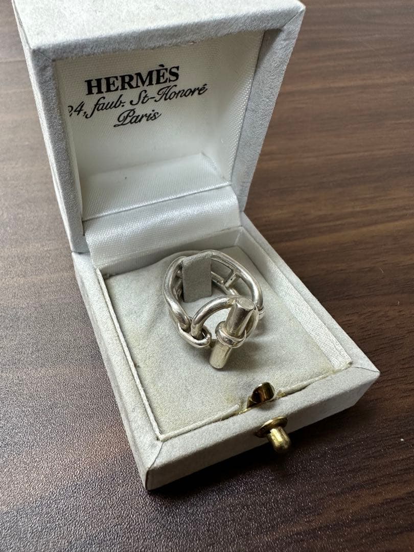 エルメス 60's 初期コマ シェーヌダンクル トグル リング 9~11号800
