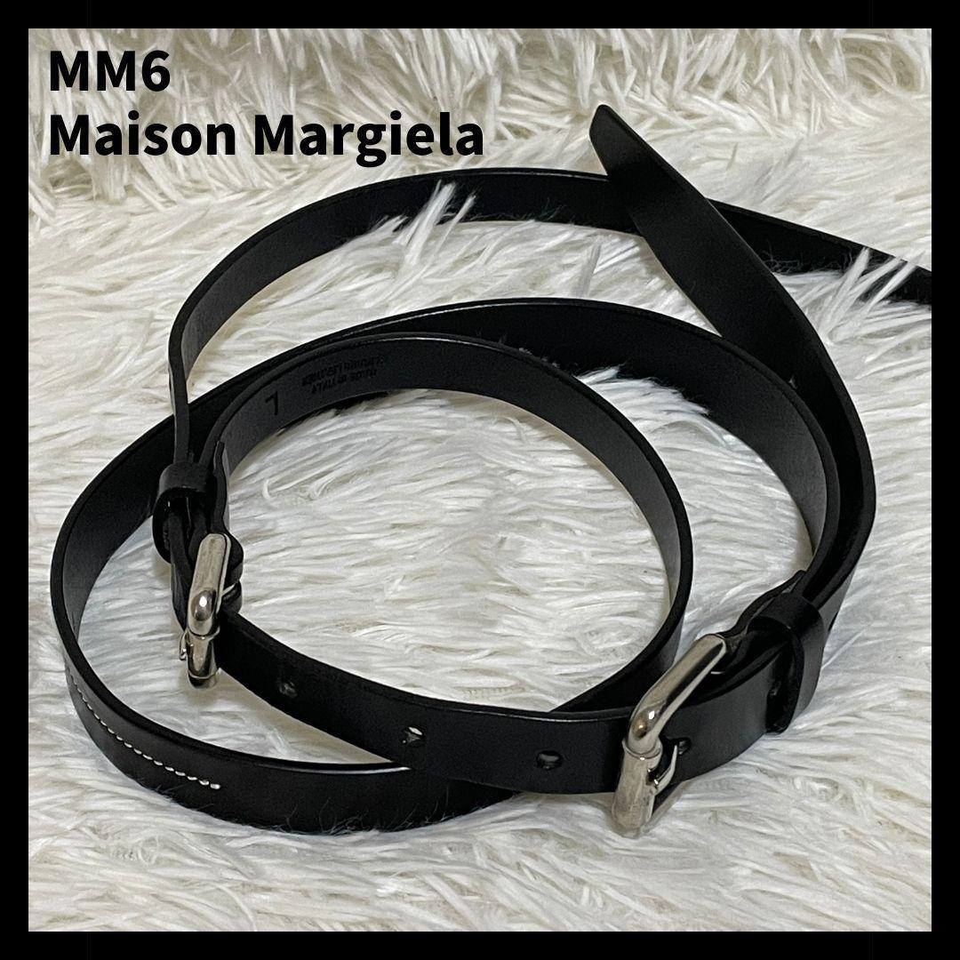 @*様 MM6 Maison Margiela　ダブルバックル レザー ベルト