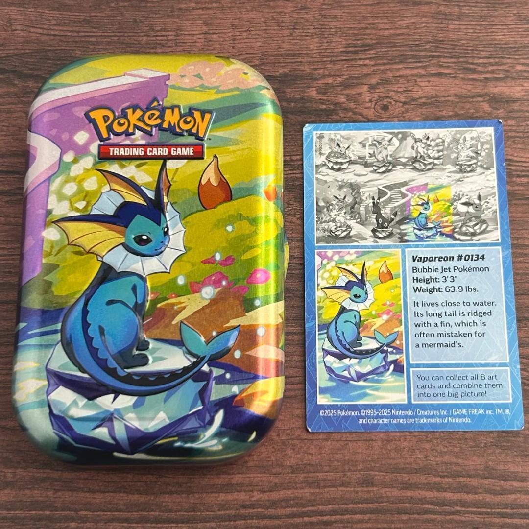 海外限定】シャワーズ ポケモン mini tin 缶 ダメカンケース ブイズ