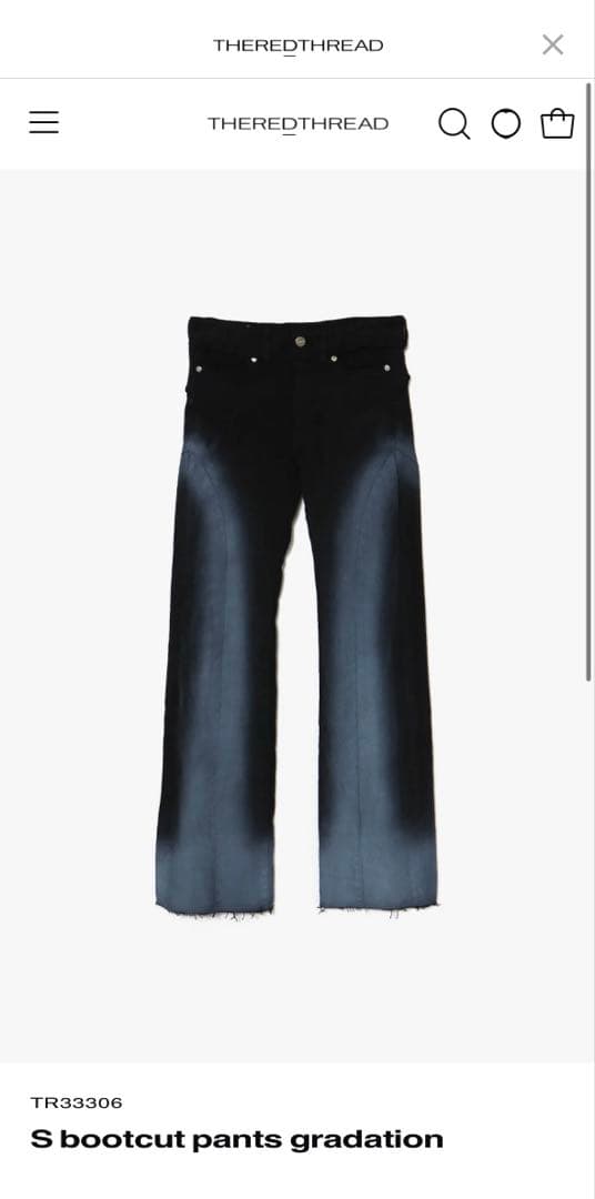 パンツ Theredthread S bootcut pants gradation