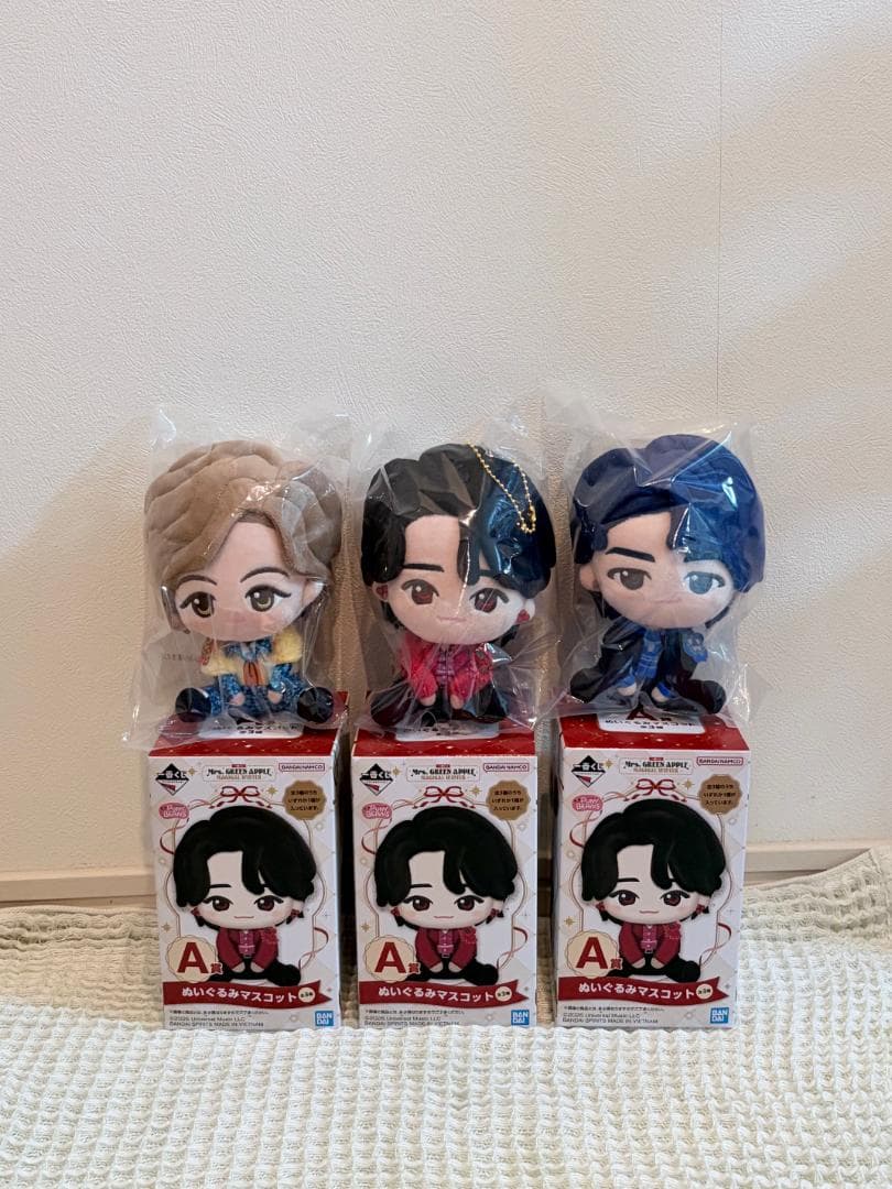 Mrs.GREEN APPLE ミセス 一番くじ A賞 ぬいぐるみ 全3種コンプ