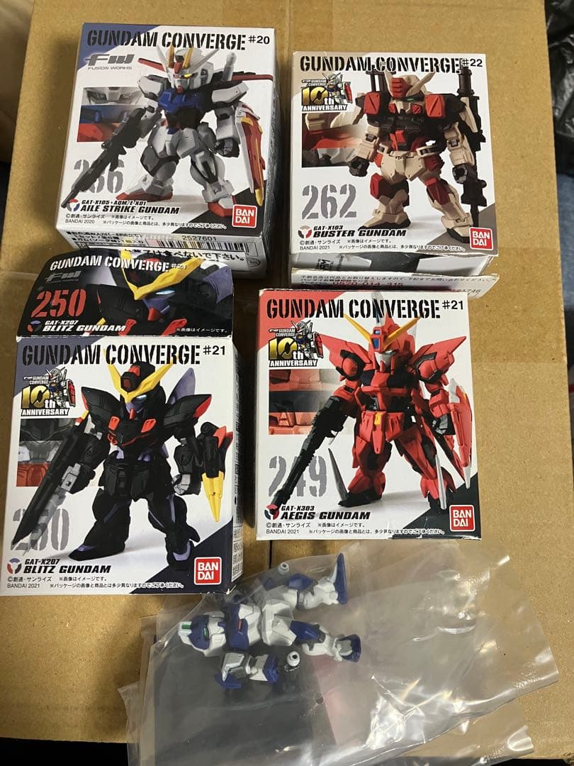 ガンダムコンバージSEED系 エールストライクガンダムなどまとめ売り FW GUNDAM CONVERGE CORE ストライクガンダム FULL WEAPON SET