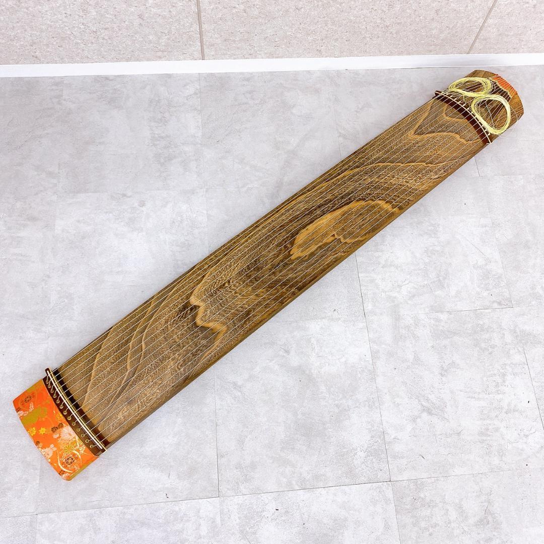 十三絃 和琴（琴袋・琴座付き）蒔絵・七宝装飾入り 和楽器