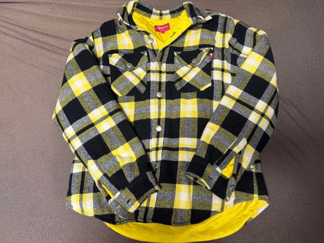 トップス Supreme Quilted Arc Logo Flannel Shirt