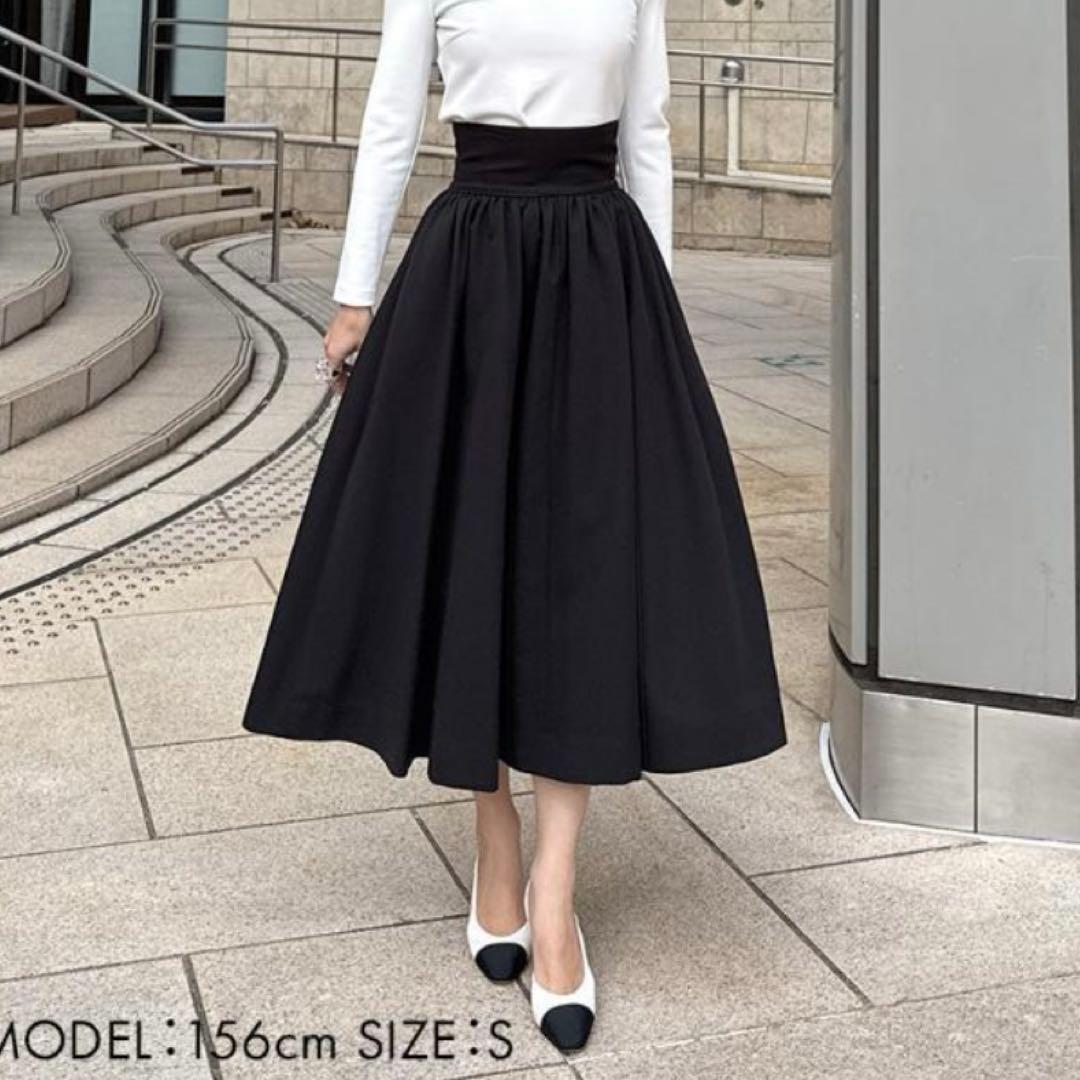 JENNE チュールドッキングパフスカート ブラック M