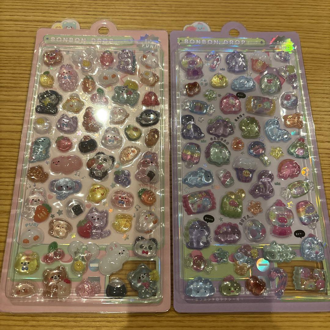 ボンボンドロップシール　オリジナル　もぐもぐ　がおがお