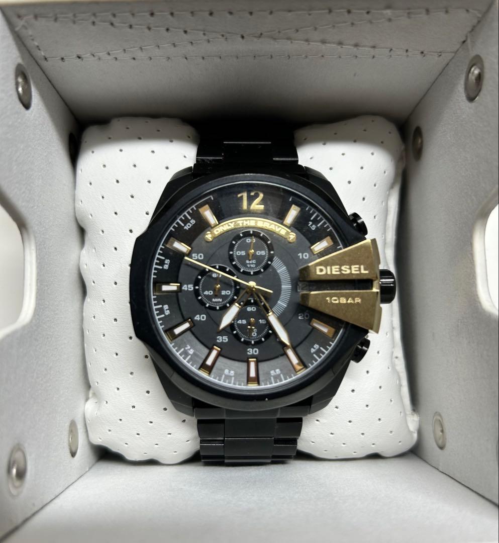 DIESEL クロノグラフ腕時計 ブラック 10BAR