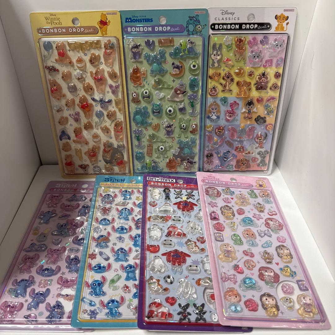 【正規品】ディズニークラシックス ボンボンドロップシール 7枚セット サンスター文具 ディズニー シール ボンボンドロップ シール
