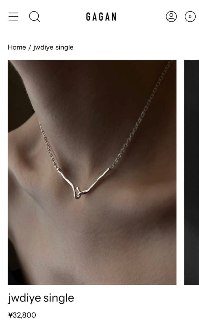 GAGAN jwdiye singleネックレス