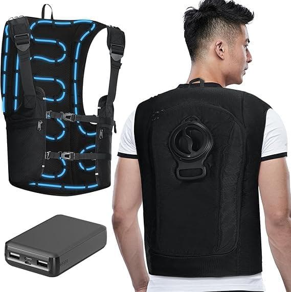 冷水服 【-20℃冷却効果・36時間連続運転】 ベスト10000mAhバッテリー